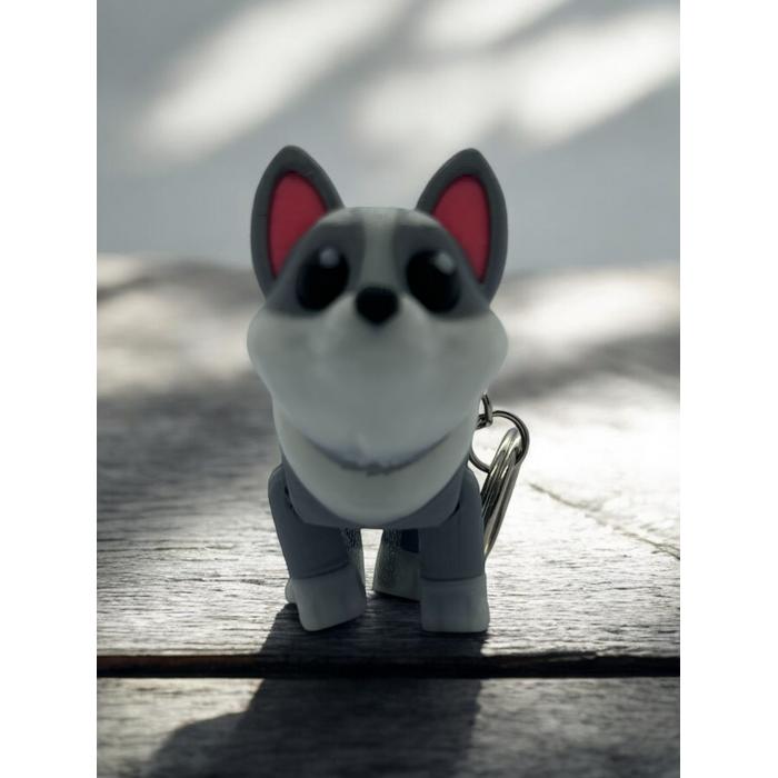 Doğanın Gücü Hareketli Kurt Anahtarlık