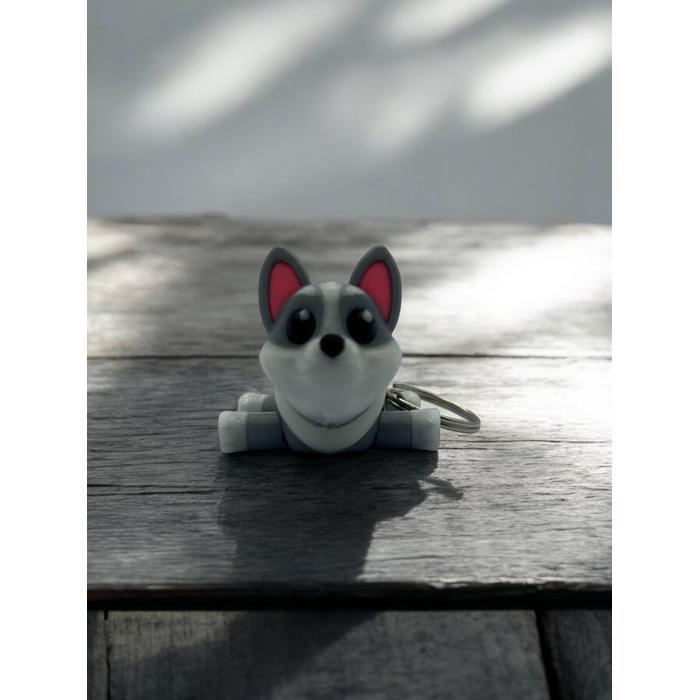 Doğanın Gücü Hareketli Kurt Anahtarlık