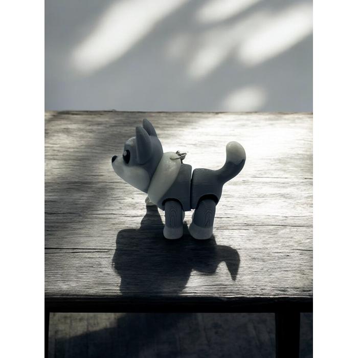 Doğanın Gücü Hareketli Kurt Anahtarlık