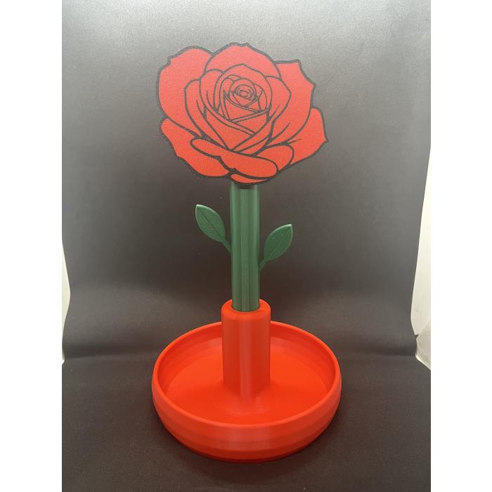 Gül Çiçeği Kulaklık Tutucu Stand Yayıncı Aksesuarı