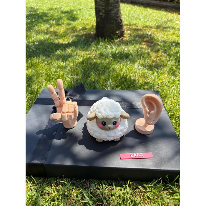 Kuzu Kulağı TikTok Seti – Kuzu Figürlü Dekoratif Masa Aksesuarı Seti