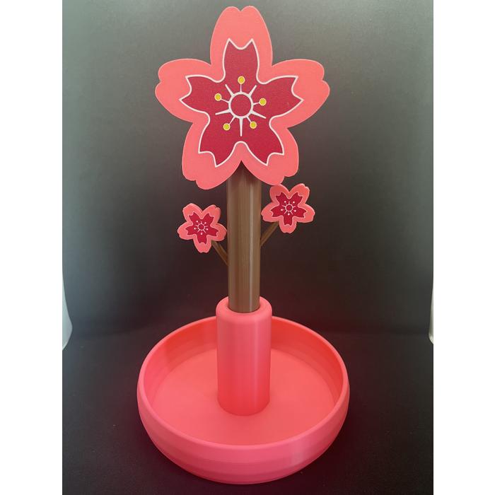 Sakura Japon Çiçeği Kulaklık Tutucu Stand Yayıncı Aksesuarı