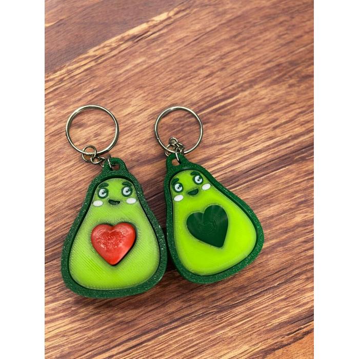 Sevimli Avokado Çift Anahtarlığı