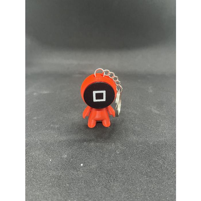 Squid Game Muhafız Üçgen, Kare, Daire Maskeli Anahtarlık 3lü Set