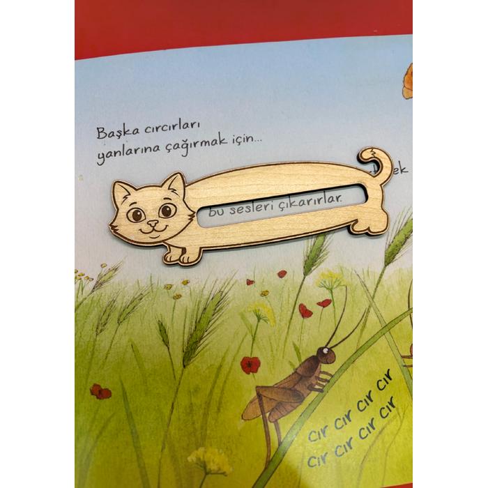 Ahşap Hayvan Figürlü Satır Takip Cetveli - Okuma Kılavuzu | İlkokul Okuma Öğretme Aracı (Köpek, Kedi, Tilki, Timsah) 4lü Set