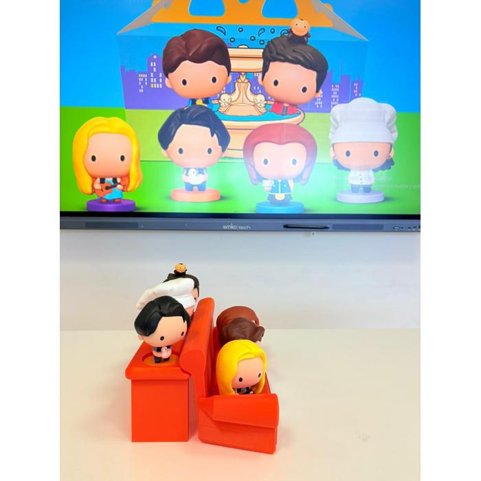 Friends Figürleri Koltuk Standı McDonalds Figürlerine Uyumlu